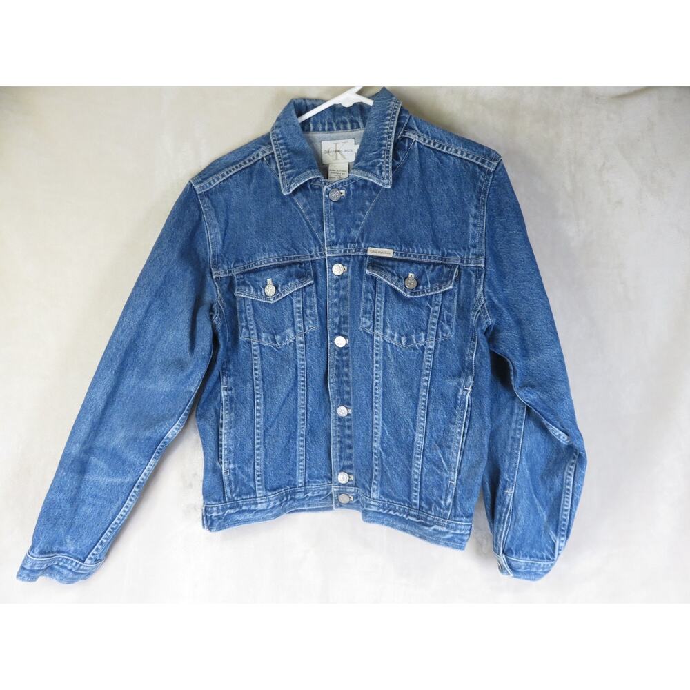 Calvin Klein Jeans Denim Jacket Women's Size Large Jean Jacket Button Up
